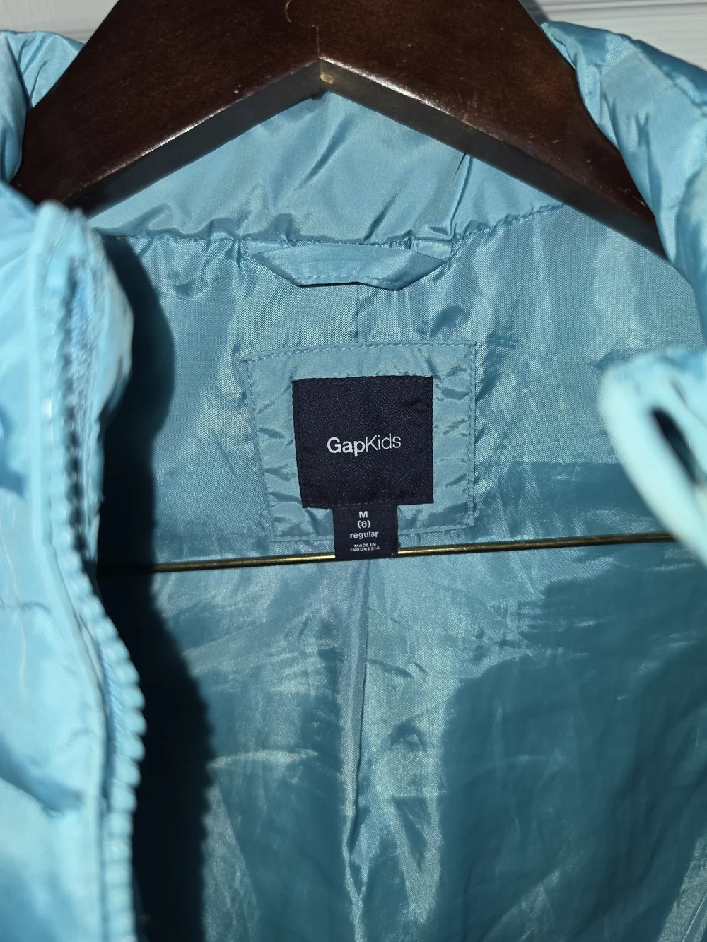 GAP Light Blue Quilted Puffer Vest